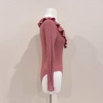 Altar'd State Altar’d State Rose Pink Ribbed Flutter Top Bodysuit Size Medium Photo 3