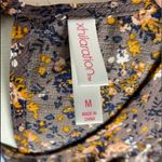 Xhilaration  Flowy cold shoulder tiny floral print mauve purple top shirt medium Photo 5