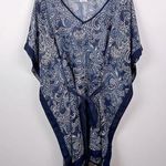 Lands' End sheer floral paisley tie waist swim cover/ layering piece Photo 0