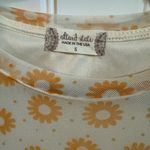 Altar'd State White and Orange Sunflower Dress w/ Short Sleeves and Crew Neck Photo 2