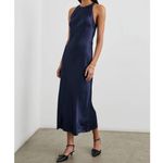 Rails  Solene Satin Midi Sheath Slip Dress Navy‎ Blue XS Photo 1
