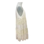 Tempo Paris  Womens Size Medium Floral Embroidered Silk Dress Ivory 
Italy Eyelet Photo 1