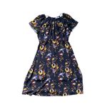 Line and Dot  Faye Dark Purple Floral Short Sleeve Dress XS Photo 1