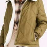 Madewell  Jacket Women's XS Green‎ Moss Reversible Sherpa Puffer Coat Quilted NEW Photo 0