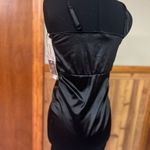 Planet Gold Mini black satin dress  Photo 4