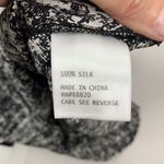 Cynthia Rowley Size S Silk Blouse V-Crew Neck Pull Over Black Marbled Women’s Photo 5