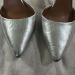 H by Halston  “London” Silver Leather High Heel Ankle Strap Pump Sz 8 Photo 1