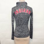PINK - Victoria's Secret Victoria’s Secret PINK ultimate half zip heather gray Cleveland Indians Sweater Photo 1
