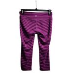 Athleta  Womens Leggings Medium Purple‎ Stripes Photo 1