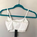 Boost of Confidence White Ribbed Underwire Cropped Tank Top Photo 5