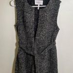BCBGeneration Sleeveless Boucle Cardigan Sweater Coat Gray S Photo 2
