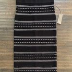 NEW YORK & COMPANY MIDI Pencil Skirt Womens Sz Small Black White Ribbed Stripe Photo 0