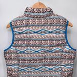 Ariat Ideal Down Western Aztec Vest Large White Blue Brown Polyester Pockets Photo 7