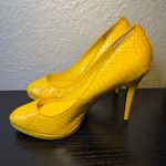 Ralph Lauren Lauren  Yellow Snakeskin Leather Stiletto Heel Kailee Pumps‎ 8.5 B Photo 7