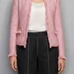 J. McLaughlin  Simone Knit Cardigan, Pink/White, XS Photo 0