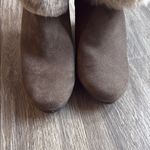 Chinese Laundry  Faux Fur Brown Wedge Ankle Boots Leather Booties Photo 5
