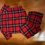 Victoria's Secret Plaid red and black holiday pajamas set Photo 3