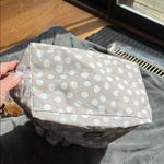 Chic Brown and White Drawstring Bag Tan Photo 4