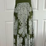 Apt. 9 Maxi Smocked Back paisley green white Dress  Size M Photo 1