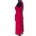 Banana Republic  Hot Pink V-Neck Faux Wrap Midi Dress with Belt Sz XS Women’s Photo 3