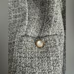 Tahari NWT Elie  Women's Jacket Tweed Open Rhinestone Button Fringe Size 6 Photo 4