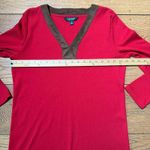 Lauren Ralph Lauren Women Tunic SZ L Red Faux Suede Western Equestrian Holiday Size L Photo 5