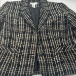 Worthington  Black and Cream Plaid Blazer Photo 13