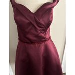 Short Burgundy Dress 👗 Off The Shoulder Corset Back With Pockets And Earrings Red Size 16 Photo 2