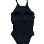 ASOS Free Society Swimsuit Black One Piece Mesh Halter 4 New Photo 1