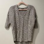 EXPRESS Grey Knit 3/4 Sleeve Sweater Photo 0
