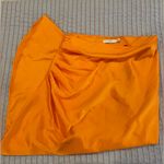 Lush Clothing Lush Orange Asymmetrical Wrap Midi Skirt Photo 2