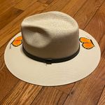 Handmade Womens 100% Canvas Made in Mexico Hand Painted‎ Butterfly Panama Hat Medium NEW Photo 1