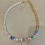 Happy Go Lucky Gold Beaded Pearl Necklace Photo 0