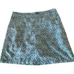 ISIS brand skort blue white orange print, size 4 women's euc Photo 0