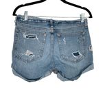 Rag and Bone  Women's Blue Heavy Rips Rolled Hem Distressed Denim Shorts‎ Size 24 Photo 2