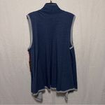 Ruby Rd NWT . Womens Open Front Blue Soft Cardigan Sleeveless Asymmetric Size XL Photo 4