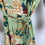 Cupshe  Green Floral Wrap Maxi Dress S NEW Photo 3