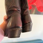 Dan Post Womens   Red Leather Cowboy Western Boots  Size 7M USA Photo 4