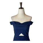Parker Blue Off The Shoulder Cut Out Detail Mini Aquarius Dress Size S Photo 4