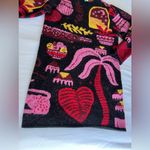 Farm Rio  Black Tropical Magic Multicolor Sweater Dress Size Small Photo 5