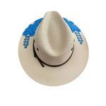 HAT MEXICAN Artisanal Hand Painted Fedora Floral Sombrero Panama Bohemian Medium Photo 1