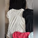 Lot of maternity tees basics short sleeve tees medium neutrals pregnancy Black Size undefined Photo 5