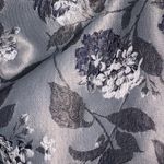 LOFT Women’s Metallic Silver & Blue Floral Midi Skirt Size 6 Gray Photo 8