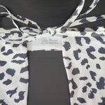 Aerie  White and Black Leopard Print Bikini Top NWT Size XXS Leopard Swim Top Photo 1