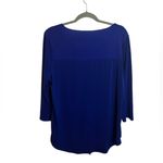 Chico's Chico’s Royal Blue Beaded Blouse Photo 1