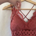 Pink Lily coral spaghetti strap maxi dress cutout detail padded cups ruffle lace Photo 2