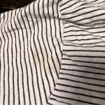 ZARA Black and White Striped Asymmetric Hem Tee Photo 8