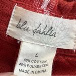 Blu Dahlia Button Front Dress Red orange white Striped in size L Size L Photo 9