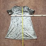 POL Velvet Mini Dress Lg Short Sleeve Pullover Olive Green Fairy Grunge Whimsy Photo 5