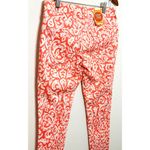 Old Navy NWT Rock Star Super Skinny Coral White Jeans Low Rise Stretch Fit Sz 6 Photo 1